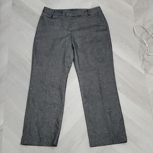 Talbots Heritage Crop Black Tweed Lined Wool Trousers Petites Size 12P